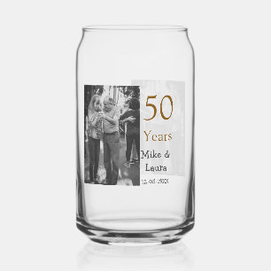 Happy 50. Jubiläum fügen Sie Pärchen Namen Datum H Dosenglas