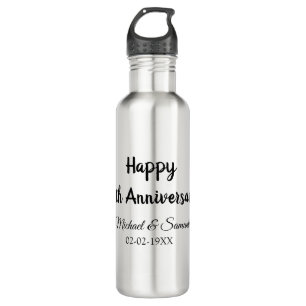 Happy 50. Jubiläum fügen Sie Pärchen Namen Datum H Edelstahlflasche