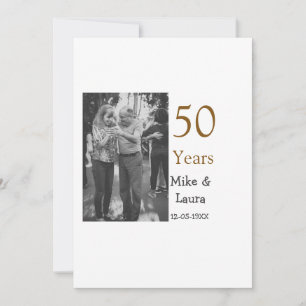 Happy 50. Jubiläum fügen Sie Pärchen Namen Datum H Einladung