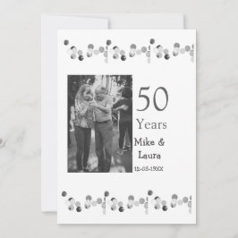 Happy 50. Jubiläum fügen Sie Pärchen Namen Datum H Einladung