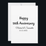 Happy 50. Jubiläum fügen Sie Pärchen Namen Datum H Einladung<br><div class="desc">Gestaltung</div>