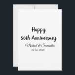 Happy 50. Jubiläum fügen Sie Pärchen Namen Datum H Einladung<br><div class="desc">Gestaltung</div>