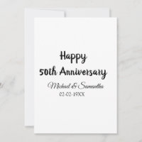 Happy 50. Jubiläum fügen Sie Pärchen Namen Datum H