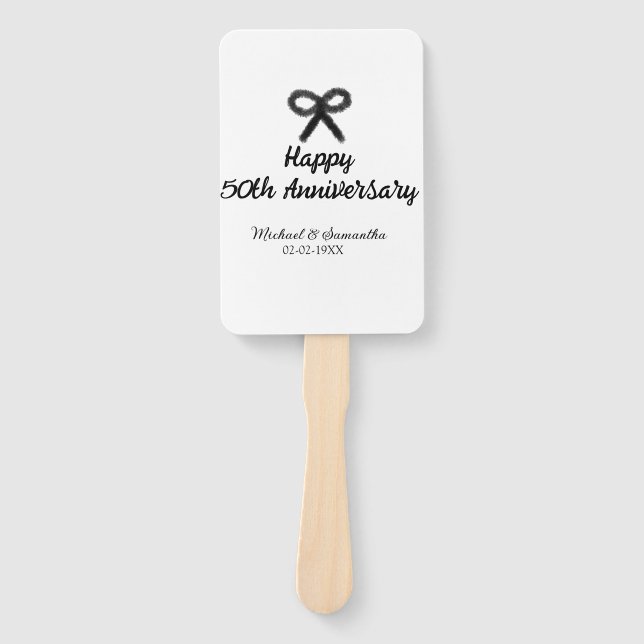 Happy 50. Jubiläum fügen Sie Pärchen Namen Datum H Fächer (Vorderseite)
