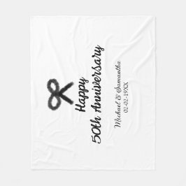 Happy 50. Jubiläum fügen Sie Pärchen Namen Datum H Fleecedecke