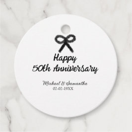 Happy 50. Jubiläum fügen Sie Pärchen Namen Datum H Geschenkanhänger