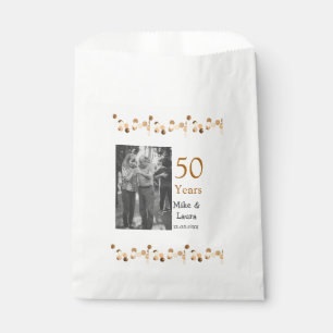 Happy 50. Jubiläum fügen Sie Pärchen Namen Datum H Geschenktütchen
