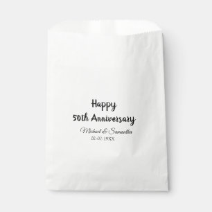 Happy 50. Jubiläum fügen Sie Pärchen Namen Datum H Geschenktütchen