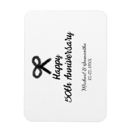 Happy 50. Jubiläum fügen Sie Pärchen Namen Datum H Magnet