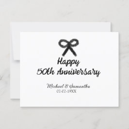 Happy 50. Jubiläum fügen Sie Pärchen Namen Datum H Postkarte