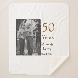 Happy 50. Jubiläum fügen Sie Pärchen Namen Datum H Sherpadecke