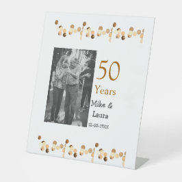 Happy 50. Jubiläum fügen Sie Pärchen Namen Datum H Sockelschild