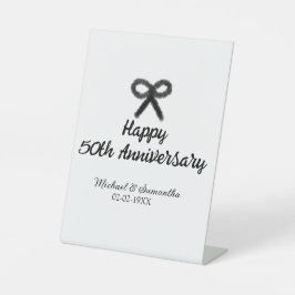 Happy 50. Jubiläum fügen Sie Pärchen Namen Datum H Sockelschild