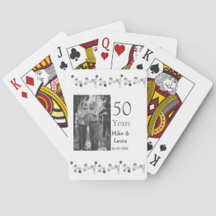 Happy 50. Jubiläum fügen Sie Pärchen Namen Datum H Spielkarten