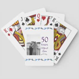 Happy 50. Jubiläum fügen Sie Pärchen Namen Datum H Spielkarten