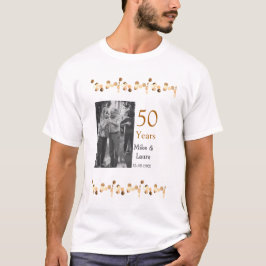 Happy 50. Jubiläum fügen Sie Pärchen Namen Datum H T-Shirt