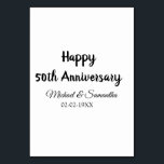 Happy 50. Jubiläum fügen Sie Pärchen Namen Datum H Tischnummer<br><div class="desc">Gestaltung</div>