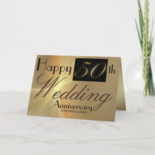 Happy 50. Wedding Anniversary to My Husband Card Karte (Vorderseite)