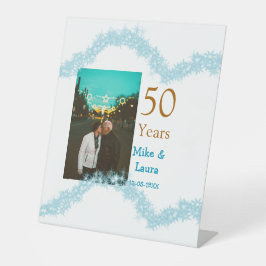 Happy 50th anniversary add couple name date weddin sockelschild