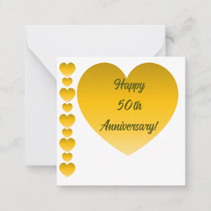 Happy 50th Anniversary Note Card Mitteilungskarte