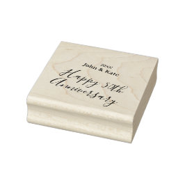 Happy 50th anniversary purple name year simple  gummistempel