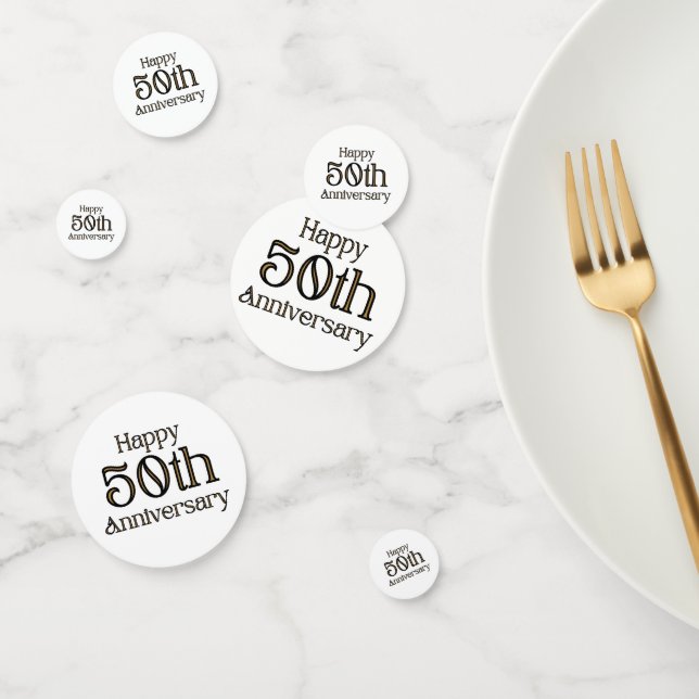 Happy 50th Anniversary Table Konfetti (Gruppe)