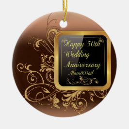 Happy 50th Wedding Anniversary Multi-Produkte verk Keramikornament