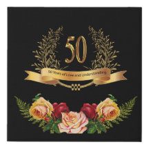 Happy 50tHochzeit Jubiläum Wrapped Canvas Print