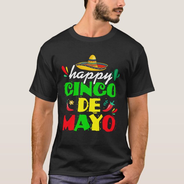 Happy 5 De Mayo  Cinco de Mayo Viva Mexico 5 De Ma T-Shirt (Vorderseite)