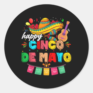 Happy 5 De Mayo Lasse Fiesta Viva Mexico Cinco De Runder Aufkleber