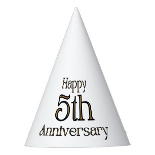 Happy 5th Anniversary Party Hat Partyhütchen