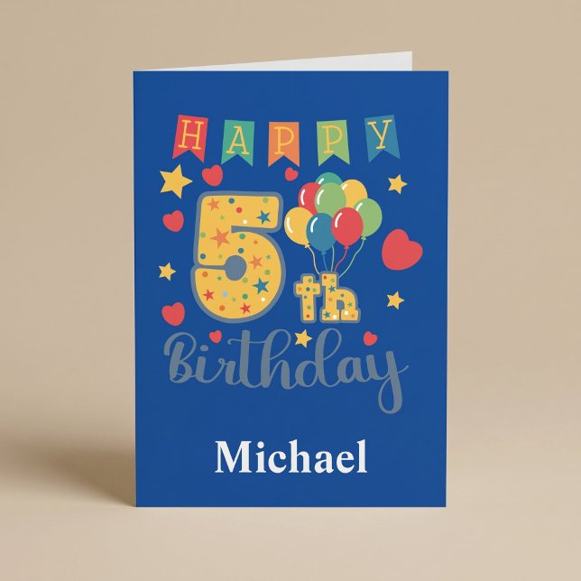 Happy 5th Birthday Card Karte (Von Creator hochgeladen)