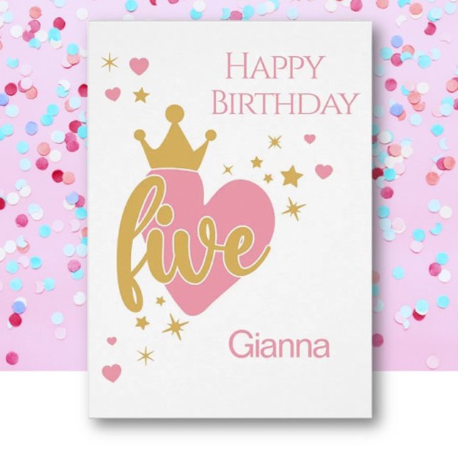 Happy 5th Birthday personalized card (Von Creator hochgeladen)