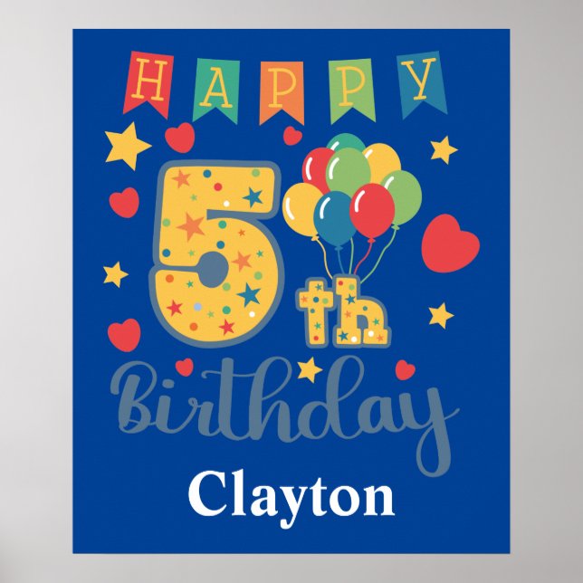 Happy 5th Birthday Poster (Vorne)