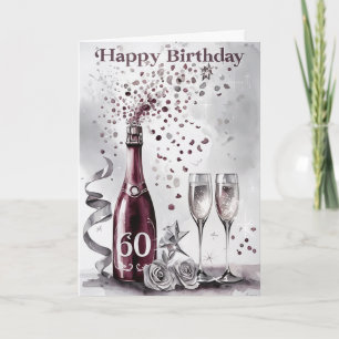 Happy 60. Geburtstagskarte Karte