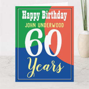 Happy 60. Geburtstagskarte Karte