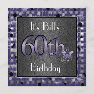 Happy 60. Geburtstagsparty Einladung Personalisier
