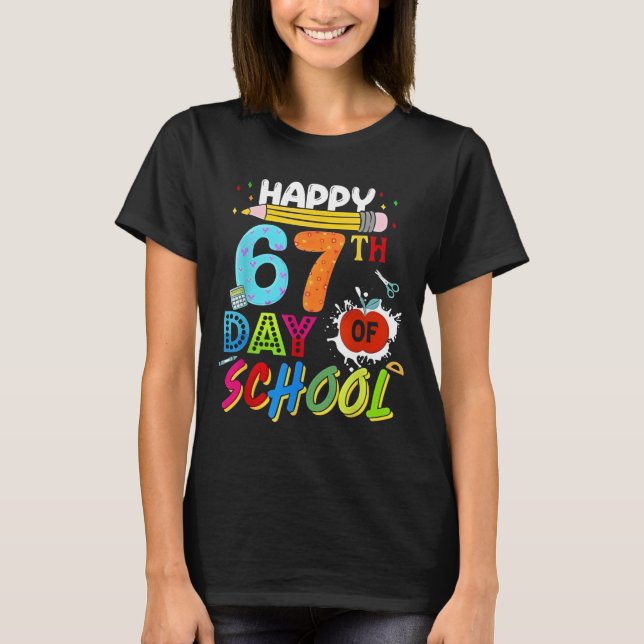Happy 67 Days of School 67th Day Smarter Six Seven T-Shirt (Vorderseite)