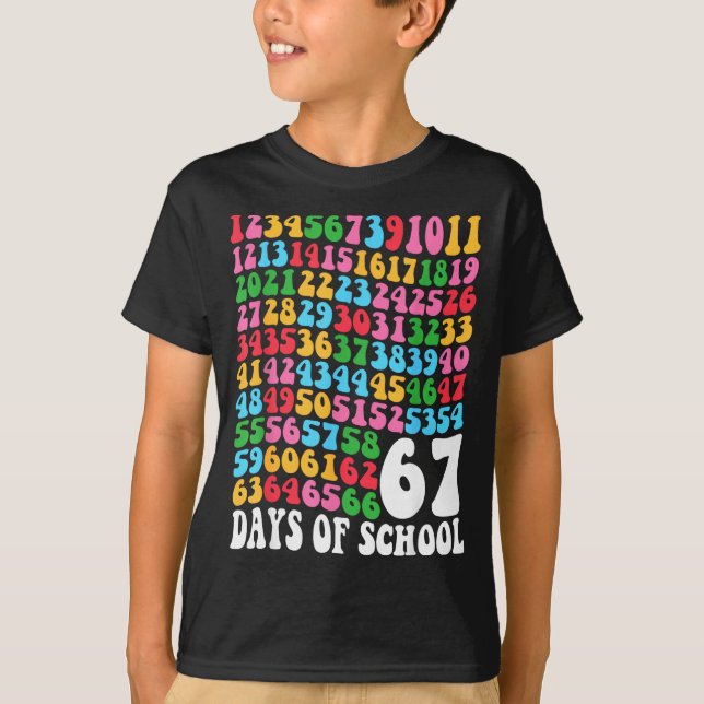 Happy 67 Days Of School 67th Day Smarter Six Seven T-Shirt (Vorderseite)