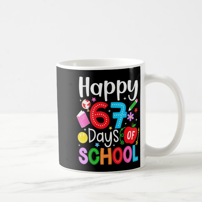 Happy 67 Days Of School Funny Six Seven Meme Teach Kaffeetasse (Rechts)