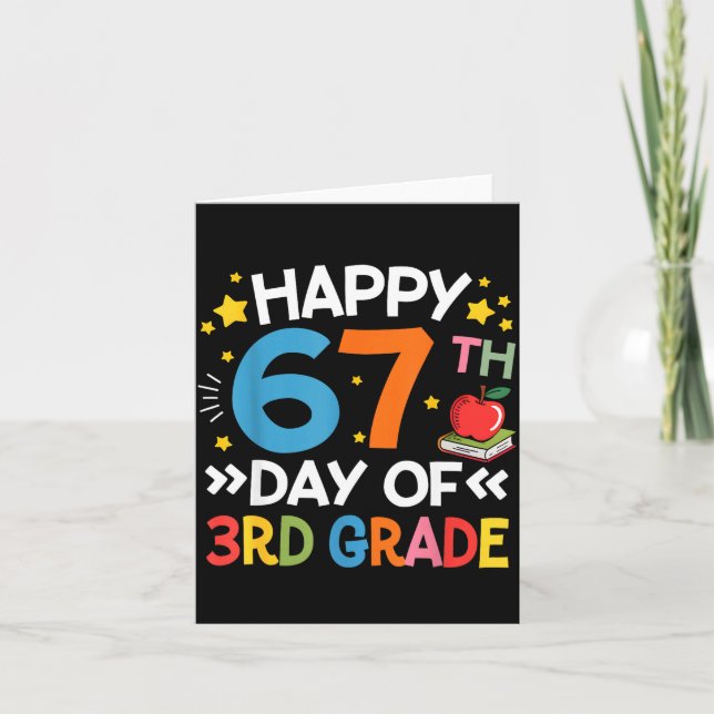 Happy 67th Day Of 3rd Grade Teachers 67 Days Of Sc Karte (Vorderseite)