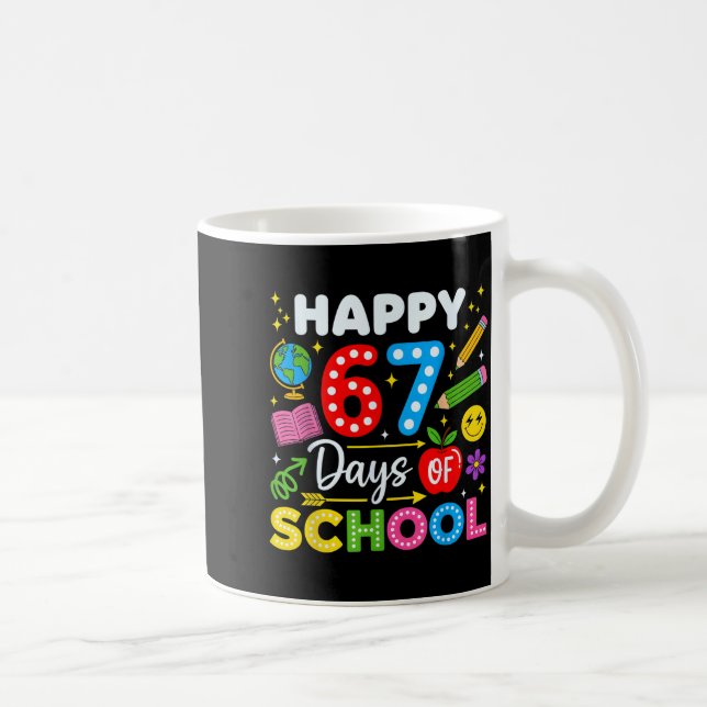Happy 67th Day Of School 67 Days Of School Kids Bo Kaffeetasse (Rechts)