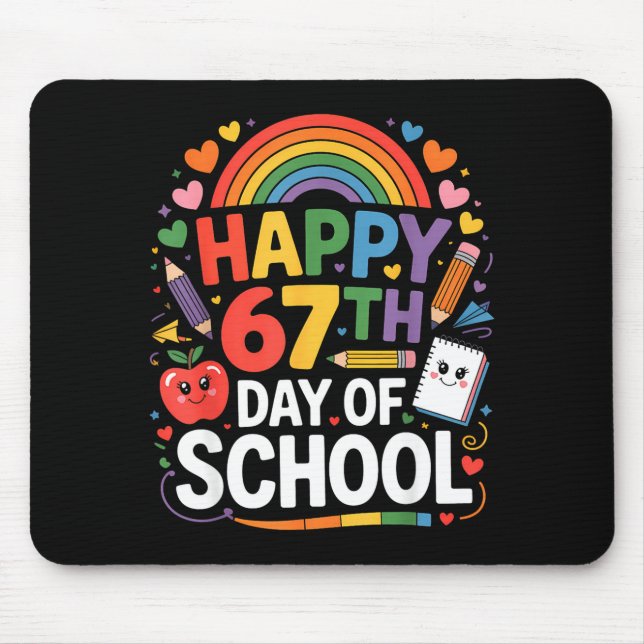 Happy 67th Day Of School Meme 67 Days Of School Ra Mousepad (Vorne)