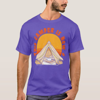 Happy 6 Birthday 6 Year Old Vintage Camping 6Th Bi T-Shirt