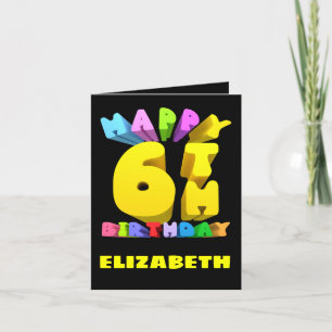 Happy 6th Birthday Card Feiertagskarte