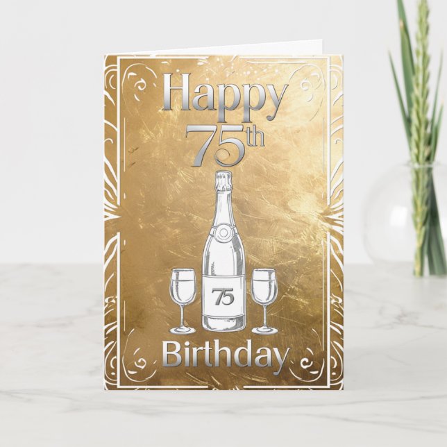 Happy 75. Geburtstagskarte Karte (Vorderseite)