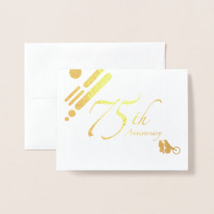 Happy 75-jähriges Mod Birds Folienkarte