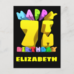 Happy 7th Birthday Card Feiertagspostkarte