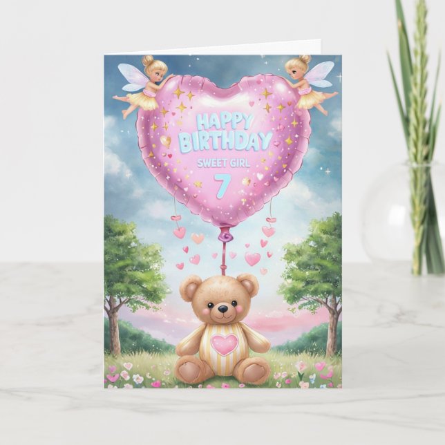 Happy 7th Birthday Card Karte (Vorderseite)