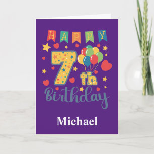 Happy 7th Birthday Card Karte